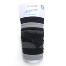 Glamour 15Pc Black & Grey Hair Bands