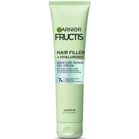 Garnier Fructis Hair Fillers Moisture Repair + Hyaluronic Acid Leave In Cream for Curly Hair - 5 fl oz