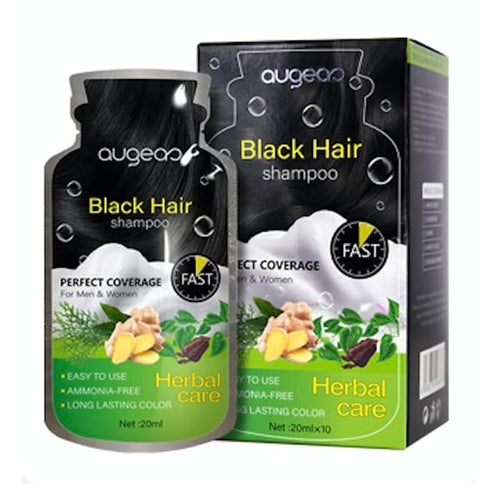 Augeas Black hair Shampoo - 20ml x10 Sachets