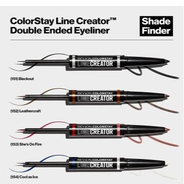 Revlon Colorstay Liquid Eyeliner & Smoky Kohl Pencil Line Creator Eye Makeup Waterproof & Transferproof 0.004 oz