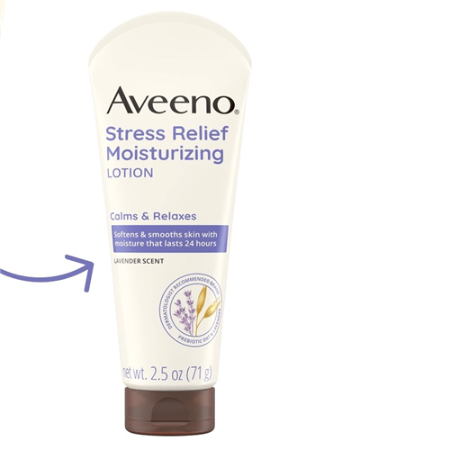 Aveeno Stress Relief Moisturizing Lotion, Lavender Scent 2.5oz