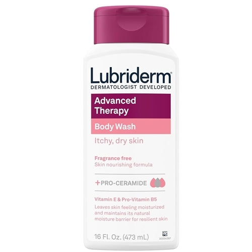 Lubriderm Advanced Therapy Body Wash, Nourishing Cleanser with Pro-Ceramide, Vitamin E & Pro-Vitamin B 16 fl. oz - SAVE $12