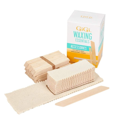 GIGI Wax Essentials, Applicators & Muslin Strips for Face & Body