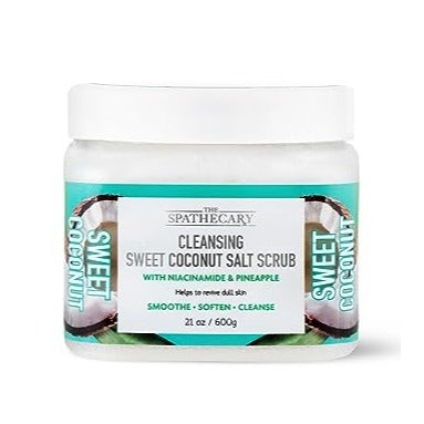 The Spathecary Sweet Coconut Cleansing Salt Scrub, 21 oz