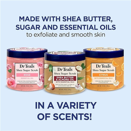 Dr Teal's Shea Sugar Scrub With Essential Oils 19oz