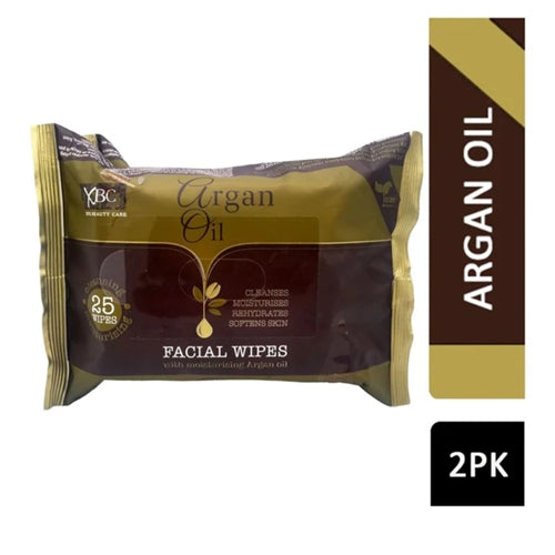 XBC Argan Oil Cleansing Facial Wipes - Twin Pack