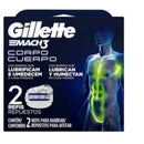 Gillette Mach3 Corpo Cuerpo Cartridges Refill - 2 Count