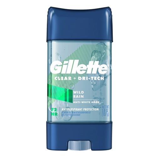 Gillette Anti-Perspirant Deodorant Clear Gel, Wild Rain, 3.8 Ounce