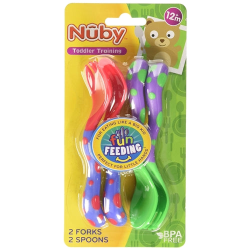Nuby Fun feeding Forks & Spoons Set