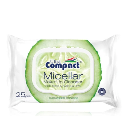 Ultra Compact Micellar Make Up Remover With Cucumber 25's