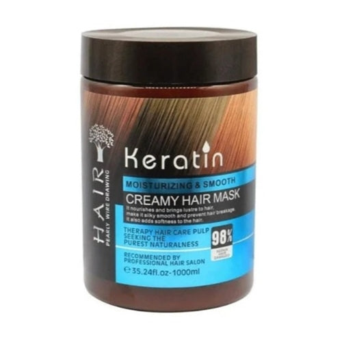 Hair Pearly Wire Drawing Keratin Creamy Hair Mask 1000ml