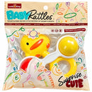 Fortune Baby Rattle Duck/Dumbell 2pk