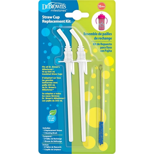 Dr. Brown's Milestones Insulated Straw Cup Replacement Kit for 300ml BPA Free, 12+ Months