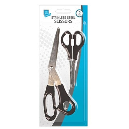 Stainless Steel 2 Pack Carded Scissors