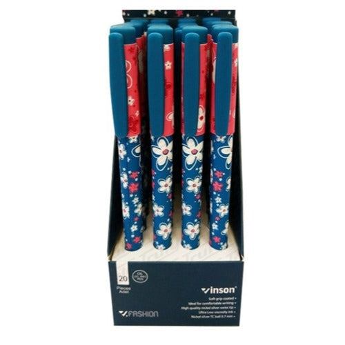 Vinson Smooth Writing Oil Gel Ink Pen - Flowers