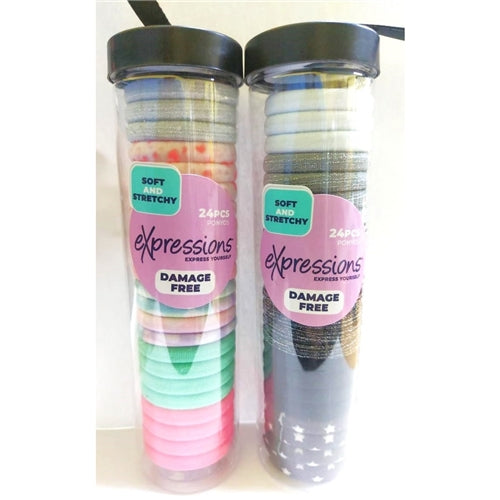 Expressions 24pcs Hair Ponyos In Canister