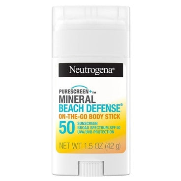 Neutrogena - Beach Defense On-The-Go Mineral Sunscreen Body Stick - SPF 50 - 1.5 oz