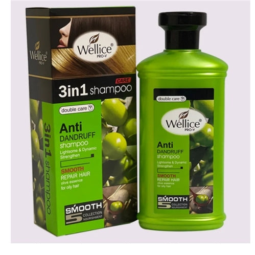 Wellice 3 In 1 Anti Dandruff Olive Shampoo 400g