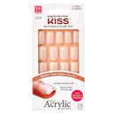 Kiss Salon Acrylic Natural French Tip Ombre Press On Nails, Medium Length