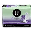 Kotex Clean & Secure Overnight Maxi Pads - Unscented - 24 count