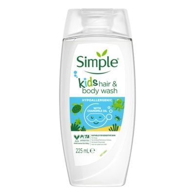 Simple Kind to Skin Hypoallergenic Hair & Body Wash Kids 225ml