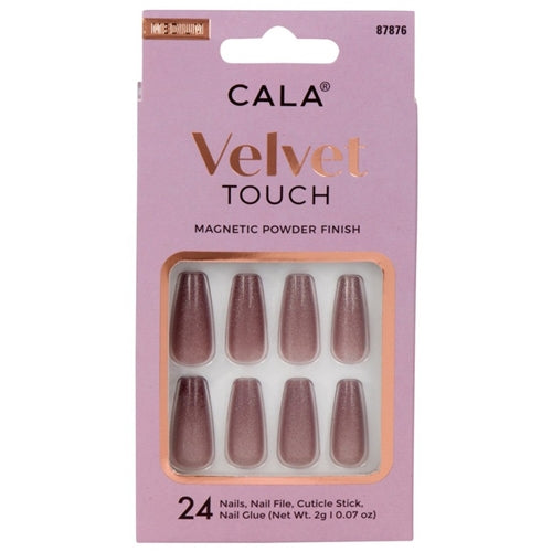 Cala Velvet Touch Press On Nails, Coffin Brow - Cateye