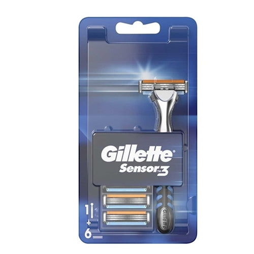 Gillette Sensor3 Shaving Razor + 6 Refill Shaving Blades