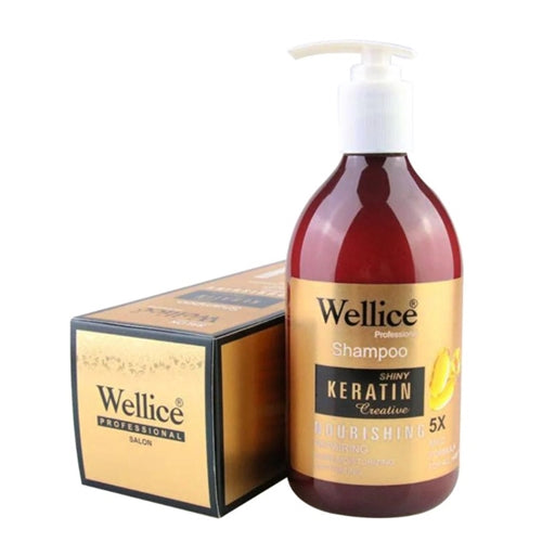 Wellice Shiny Keratin Nourishing Shampoo - Anto Volume Treatment 550g