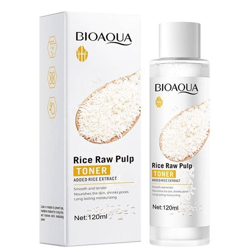 Bioaqua Rice Raw Pulp Hydrating Moisturizing Skin Care Toner 120ml