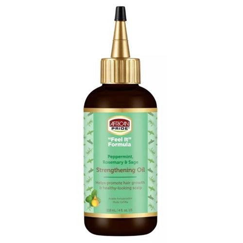 African Pride Feel It Formula Strengthening Oil Hair Treatment - 4 fl oz