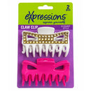 Expressions Claw Clips 2pcs