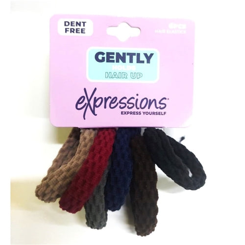 Expressions 6pc Woffle Ponytail Hair Ties