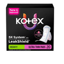 Kotex Ultra Thin Leakshield Pads  With Wings 20ct
