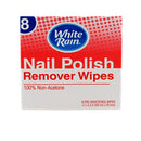 White Rain Nail Polish Remover Wipes 100% Non - Acetone