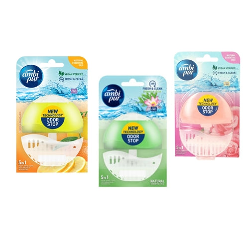 Ambi Pur 5 In 1 Anti Deodorizing Liquid Toilet Rim Freshener 55ml