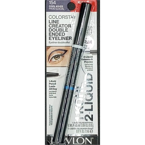 Revlon Colorstay Liquid Eyeliner & Smoky Kohl Pencil Line Creator Eye Makeup Waterproof & Transferproof 0.004 oz