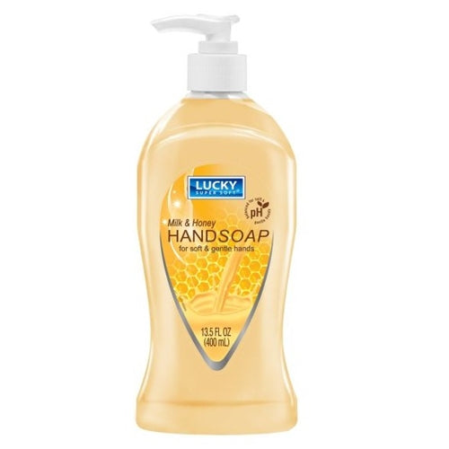 Lucky Super Soft Liquid Soap Milk & Honey 13.5 Oz