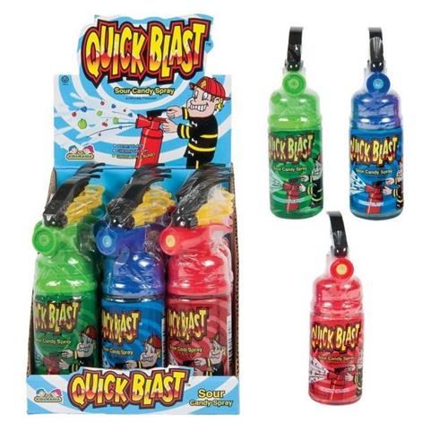 Quick Blast Raspberry Spray Kidsmania Quick Blast Sour Spray Candy 2.05oz