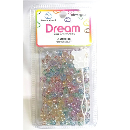 Dream World Clear Hair Beads - 200pcs