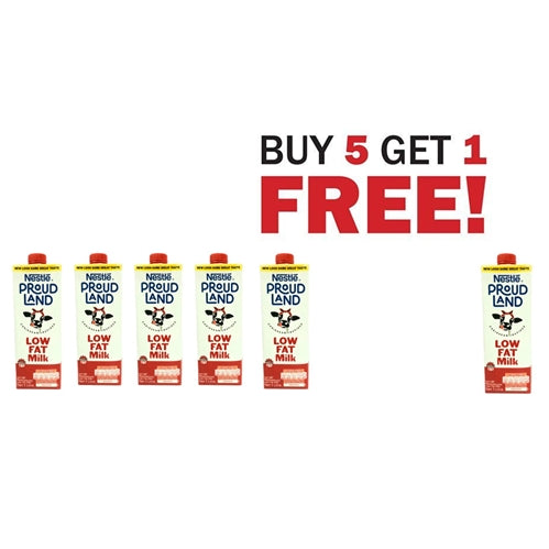 Nestle Reconstituted Low Fat Milk 1L - Buy 5 Get 1 Free