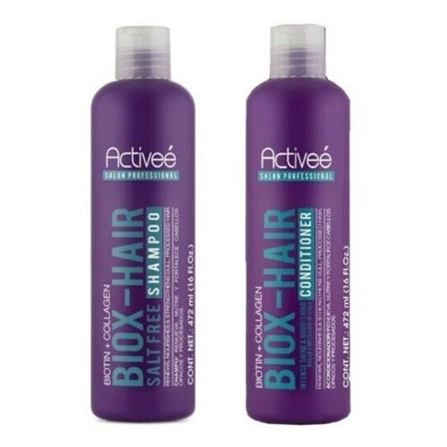 Activee Salon Professional BIOX-HAIR Biotin & Collagen Salt Free, Renews, Nourishes & Strengthen 16oz