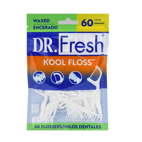 Dr. Fresh Kool Floss Picks Waxed, 60 Count