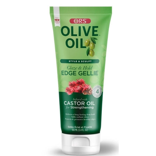 Ors Olive Oil Style & Sculpt Glaze And Hold Edge Gellie Infused With Castor Oil For Strengthening 3.5 Oz