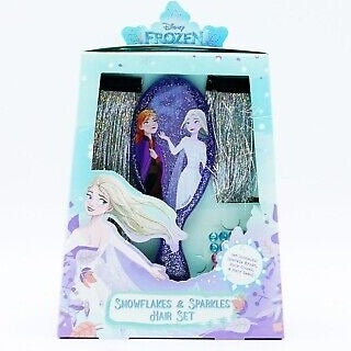 Disney Frozen Comb + Hair Glitter Strands 2 Pieces + Hair Glitter, Beauty Set for Kids