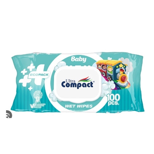 Ultra Compact Eco Pack 100's Baby Wipes