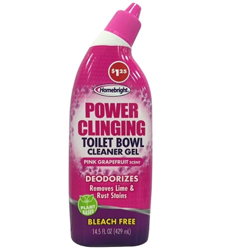 Homebright Power Clinging Pink Grapefruit Toilet Bowl Cleaner 14.5 fl oz