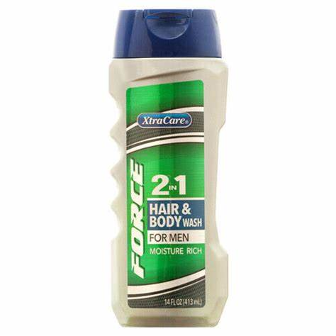 Xtracare Force  2 In1 Hair & Body Wash For Men 14 fl oz