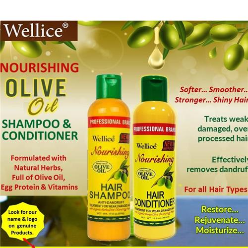 Wellice Nourishing Hair Care Formulated With Extra Virgin Olive Oil 480ml