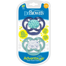 DR BROWN ADVANTAGE PACIFIER 2PK 6-18M