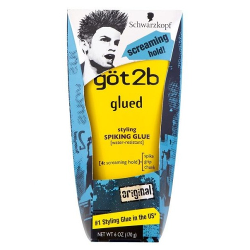 Got2b Glued Spiking Max Hold Hair Styling Glue Gel, 6oz